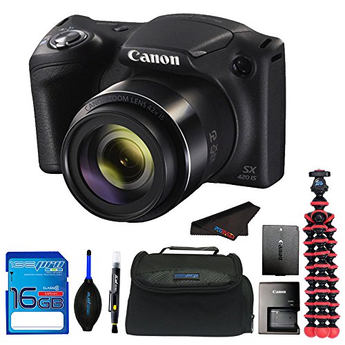 Canon Digital Camera PowerShot SX420 is w/ 42x Optical Zoom + Pixi Accessory Bundle