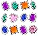 YIQIHAI 180pcs Plastic Jewels Rings Colorful Rhinestones Gems Toy Ring for Kids, Pirate Party Supplies, Bridal Shower Game, Pirate Treasure, Mermaids and Birthday Parties