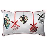 Pillow Perfect Holiday Ornaments Rectangular Throw Pillow, Red/Green