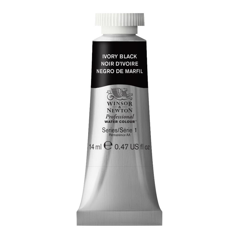 Winsor & Newton 14 ml Tube Professional Water Colour Paint, Ivory Black — image 1