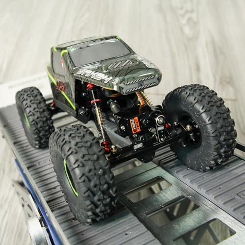 INJORA 51mm Shocks-Long Travel Threaded Double Barrel Damper for Axial AX24 SCX24 Upgrade 1/24 RC Crawler(Grey)