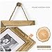 DLQuarts 5x7 Hanging Picture Frames Collage Wall Decor, 4-Opening 5x7 Matted to 3.5x5 Photo Rustic Wood Frame with Hemp Rope, 1 Pack, Carbonized Brown
