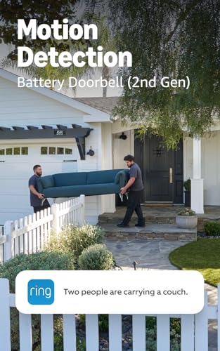 Image of Ring Battery Doorbell (newest model), Speckled Gray with Outdoor Cam Pro, Plug-In White