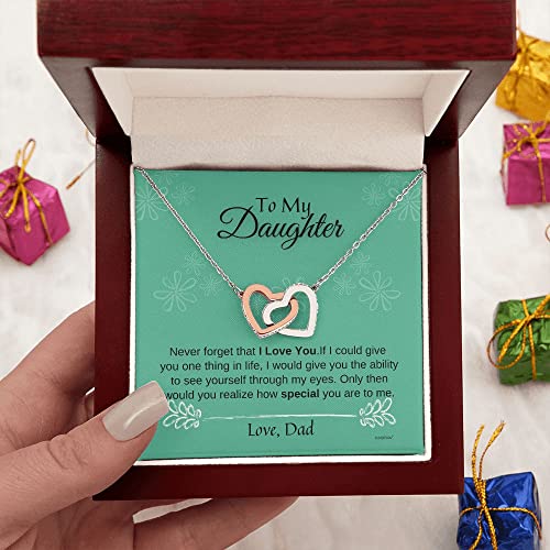 Kindpaw Father Daughter Necklace – Never Forget That I Love You Necklace From Dad #TOP2