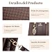 Imagen de FOLOVEYA Bolsos de Mujer Moda Bolsos de Mano Elegante Bolso Tote Bolso Bandolera con Mango Adornos Colgantes para Compras Diario Viajes Trabajar Fiesta PU Cuero Marrón