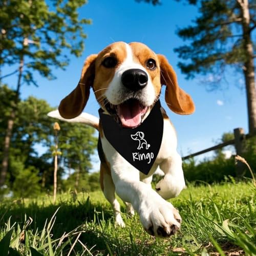 Individuelles Hundehalstuch Personalisiertes Hundetuch Hundekleidung Bandana für Hunde Welpen Bandana (4 Größen zur Auswahl)