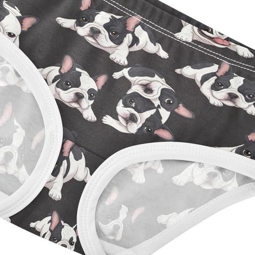 Cute Black White Dogs Panties for Girl Girls Underwear Toddler Cotton Animal Briefs Kids Undies 2t4