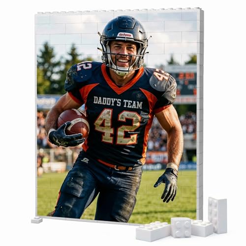 ArtPix 3D Custom Building Brick Personalized Photo Block, Customized Gifts for Father, Dad, Men, Him, Husband, Grandpa, Unique Picture Frame With Your Own Photo for Mom, Wife, Women, Couple