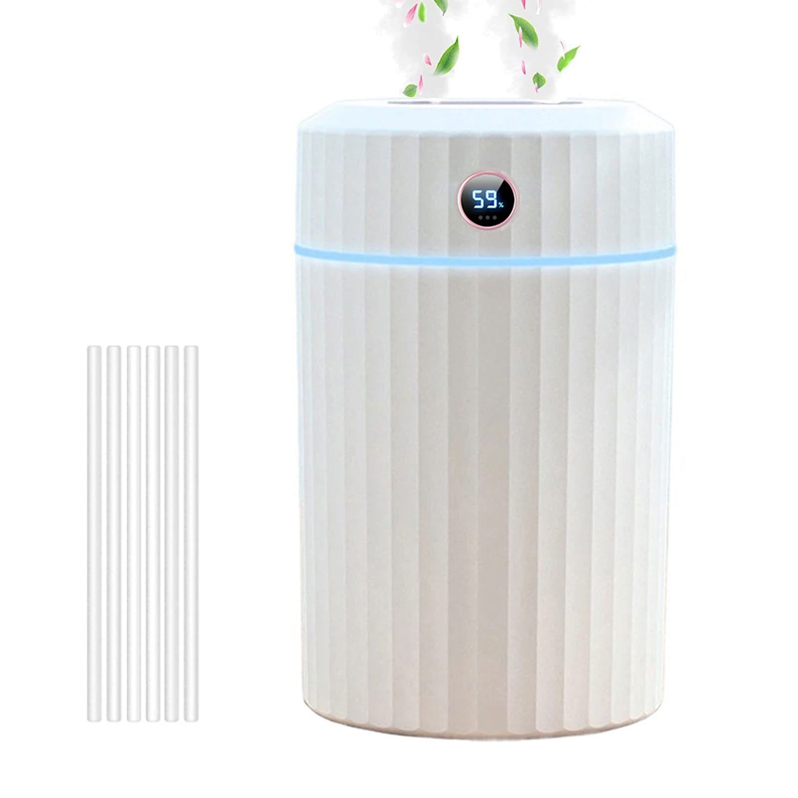 Les-TheresaAir Humidifier 2l Humidifiers With 7 Colors Light, Cool Mist Humidifiers Ultra Quiet, Air Purifier Humidifier 3 Mist Modes Essential Oil Diffuser Humidifier For Home Office Auto Shut Off