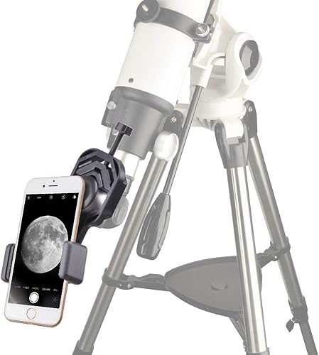 Miniatura 11 de Soporte adaptador de microscopio para smartphone, soporte universal para alcance de teléfono, funciona con telescopio de telescopio microscopio