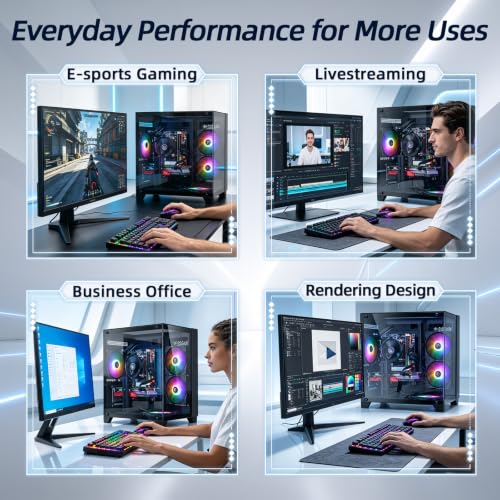 Image of Desktop Computer Gaming PC, i5 CPU Up to 3.6GHz, ,16GB RAM, 256GB SSD,