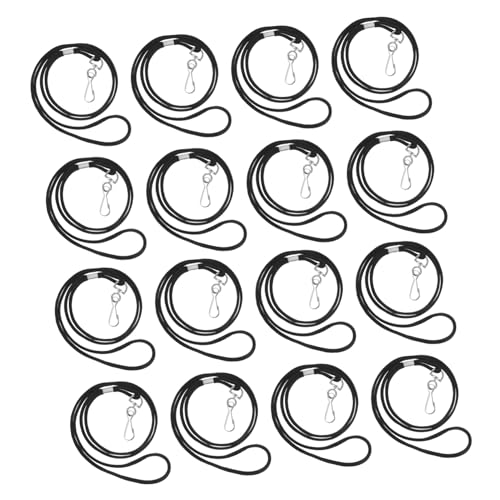 Cordon pour badge nominatif noir lot de 100 lanières tressées avec clip pour carte d'identité