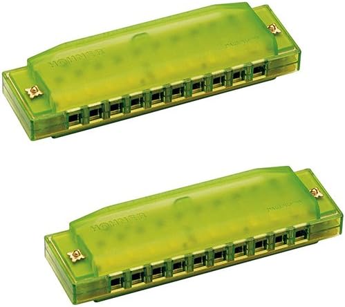 Hohner Translucent Harmonica 12 Pack (2 Orange, 2 Green, 2 Blue, 2 Yellow, 2 Red & 2 Purple)