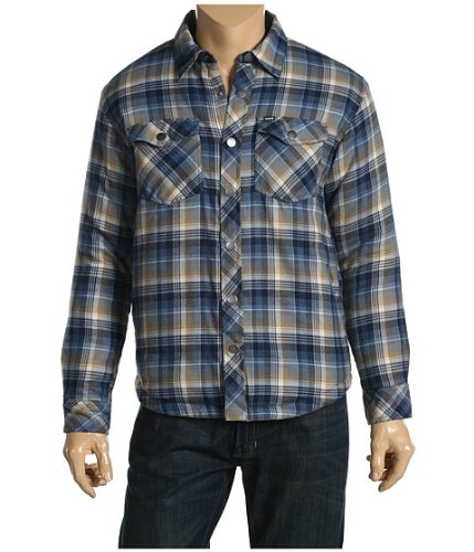 Hurley Fortworth Ls Button Down Shirt - True Navy/Multi - S #TOP2