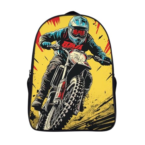 Mochila escolar de moto infantil con relieve 3D e impermeable para cuidar sus libros