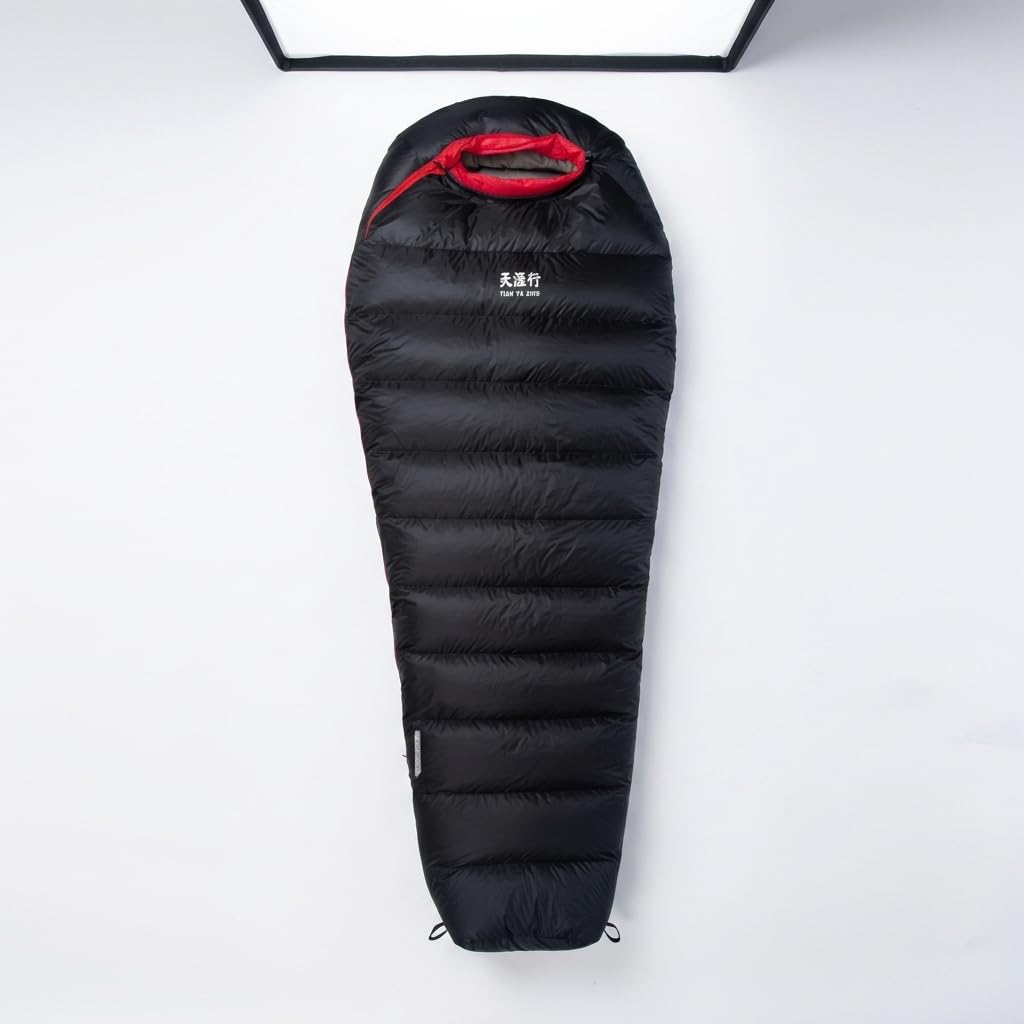 Saco Dormir Momia, Plumón Ligero, Impermeable Camping Senderismo, con Almohada Hinchable