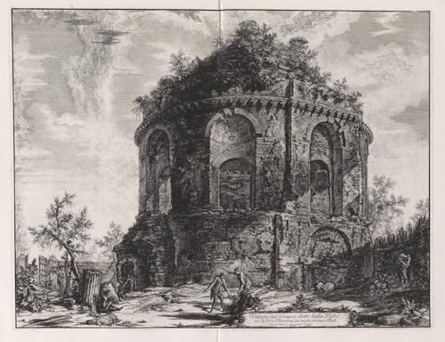 Image sur Toile Impression Tableaux Peinture Veduta Del Tempio Piranesi Deco Chambre 60x90