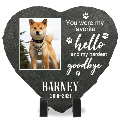 Kufutee Placa conmemorativa personalizada para mascotas, piedra conmemorativa para perros, regalo conmemorativo para perros por pérdida de perros, regalo de condolencias por pérdida de perros,