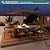Pamapic 8-Piece Patio Dining Set?Outdoor Aluminum Furniture Set with Plastic-Wood Table Top,Outdoor Furniture Set with 6 Outdoor Stackable Chairs for Patio Garden Poolside?Walnut