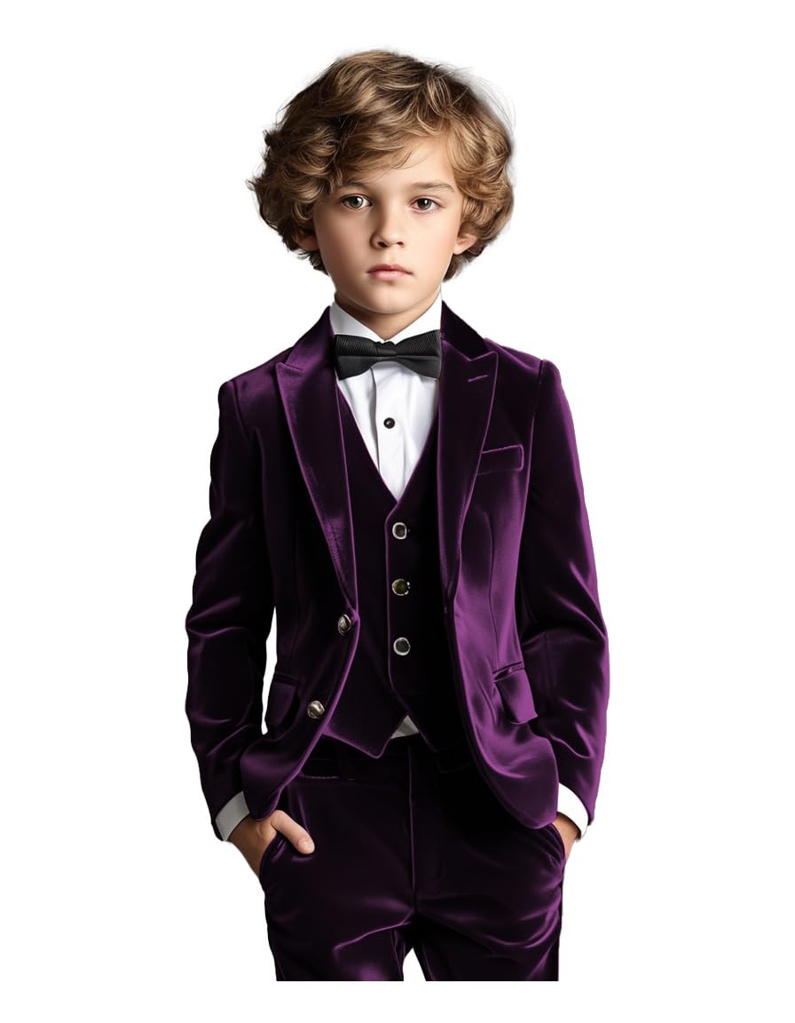 Jungen Anzug 3 Stück Samt Grün Jungen Anzug Grün Jungen Anzug Ringträger Anzug Junge Outfit Kommunion Anzug Hochzeit