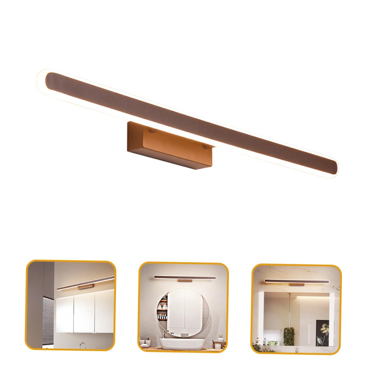 Lampada LED da Bagno in Alluminio Luce Uniforme Dimmerabile per Specchio, per Camera da Letto e Bagno, Design Moderno e Funzionale