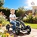 Aosom Kids Pedal Go Kart, Outdoor Ride on Toys with Adjustable Seat, Sharp Handling, Handbrake, 4 Non-Slip Rubber Wheels for Boys & Girls Aged 5-12 Years Old, Black