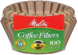 Melitta Basket Coffee Filters, 8-12 Cup, Natural Brown,100 Ea (3)