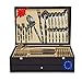 Lot de 130 couverts de luxe avec couteau à viande coffret cadeau