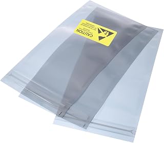 MECCANIXITY Anti Static Bags Shielding Bag 50pcs 3.5x7inch(9x18cm) Resealable with Labels for Hard Drive HDD SSD PCB Board
