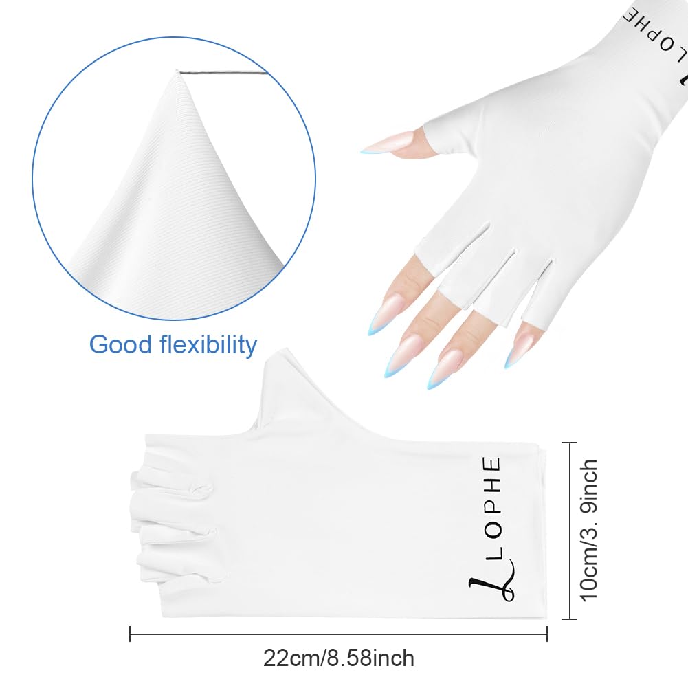 LOPHE Guantes Protección Solar, Guantes sin Dedos, Transpirables, Guantes Manicura Protección UV, Medio Dedo, Material de Seda de Hielo, Adecuado para Ciclismo, Equitación