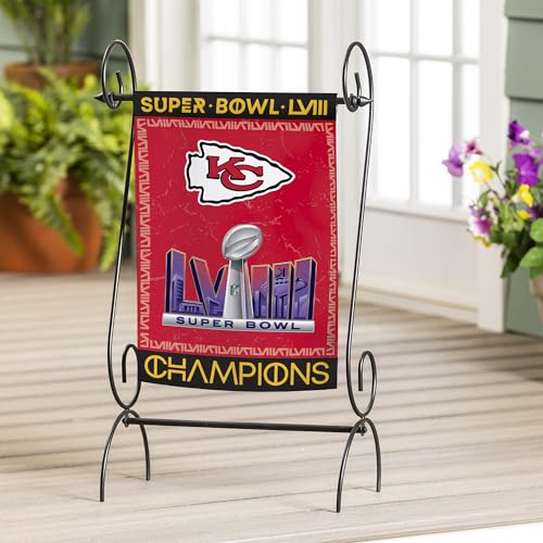 Team Sports America NFL Kansas City Chiefs Superbowl 58 Championship Garden Flag 12x18 Double Sided | Officially Licensed Sports Flags For Outside | Small House Flags Decor for Football Fans - Thumbnail 2