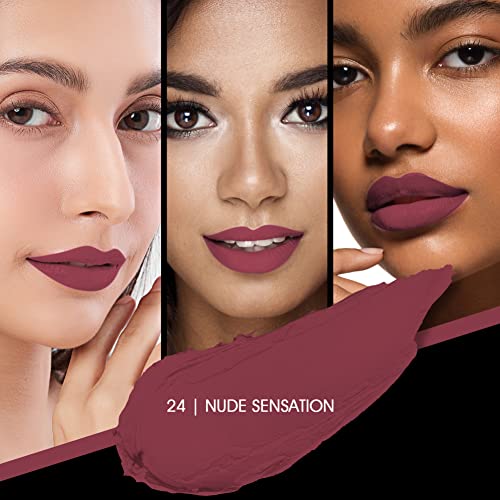 Image of Colors Queen Kiss Lips Matte Lipstick | Smudge Proof & Non Transfer | Creamy Matte Long Stay Lipstick for Women (24 - Nude Sensation)