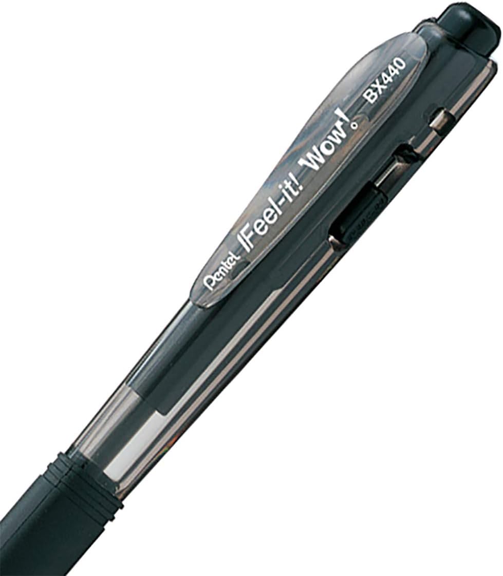 Pentel BX440 Feel-it! Wow! Ballpoint pen 1 mm black 12 pcs