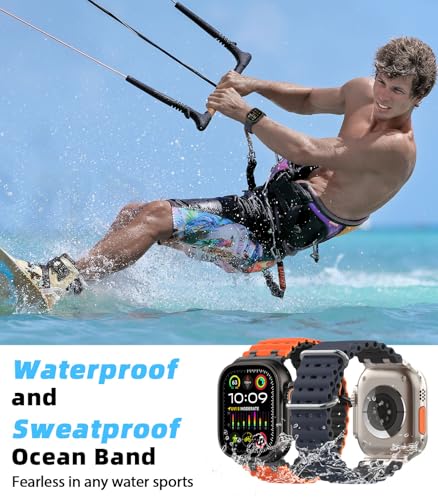 Bracelet Ocean compatible Apple Watch 49mm 45mm 44mm bicolore - 5