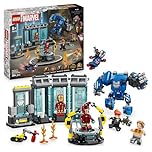 LEGO Marvel Iron Man’s Laboratory: Hall of Armour - Super Hero Building Toy with a Mech Figure, 5 Minifigures incl. Aldrich Killian & a Dum-E Robot - Avengers Gift for 8+ Year Old Boys & Girls 76315