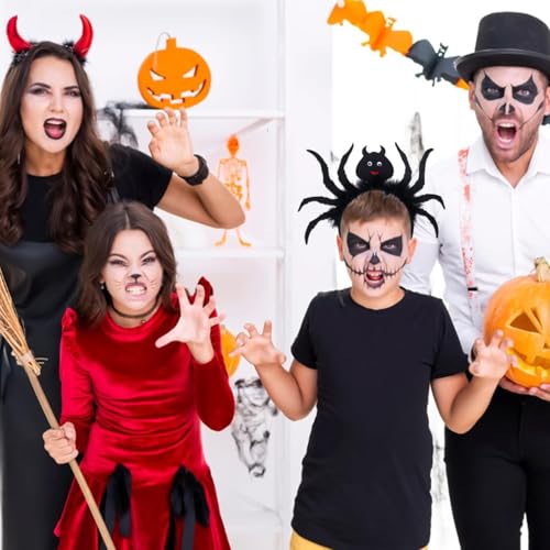 kiimiipa Halloween Spinnen Haarreif,Haarschmuck Mit Spinnen,Halloween Party Zubehör Kostüm für Halloween,Halloween Party Maskerade Cosplay Kopfschmuck Dekoration für Kinder,Damen & Heren (Spinnen)