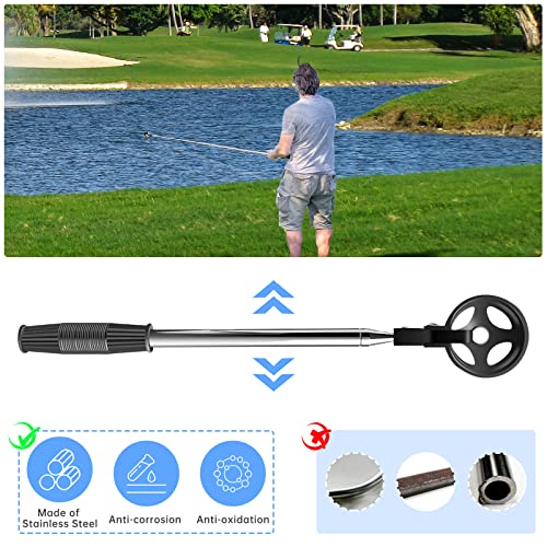 Golf Ball Retriever For Water Telescopic, Mg Stainless Ball Retriever Tool Golf Grabber Picker 6.7Ft Extendable Golf Accessories Golf Gift For Men Women, With Automatic Locking Scoop #TOP2