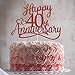 Sleyberoy red Glitter Happy 40th Anniversary Cake Toppers -Wedding Anniversary Party Decorations, 40th Wedding Anniversary, Company Anniversary Party, Birthday Party Decorations