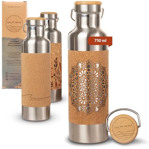 Salty Mind Edelstahl Trinkflasche 750ml - Nachhaltige, isolierte...