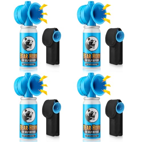 1.4oz Bear Horn Self Defense 123dB Loud Air Horn Audible up to 1/2 Mile Safety Air Horn for Wild Animals Bear Alarm for Hiking Climbing Camping and Outdoor Protection