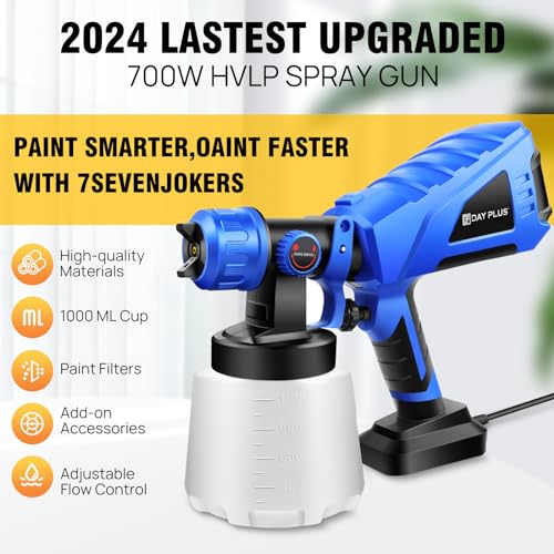 2025 New Electric Paint Sprayer, 700W Fence Paint Sprayer with 3 Spraying Modes and 3 Copper Nozzles Spray Gun Stronger Power for Pesticide, Disinfection,Wall Spraying,Furniture,Decking Painting 7 2025 New Electric Paint Sprayer, 700W Fence Paint Sprayer with 3 Spraying Modes and 3 Copper Nozzles Spray Gun Stronger Power for Pesticide, Disinfection,Wall Spraying,Furniture,Decking Painting - Image 7