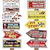 Amazon.com: Hooqict 20 Pieces Racing Car Party Decorations Car Party ...