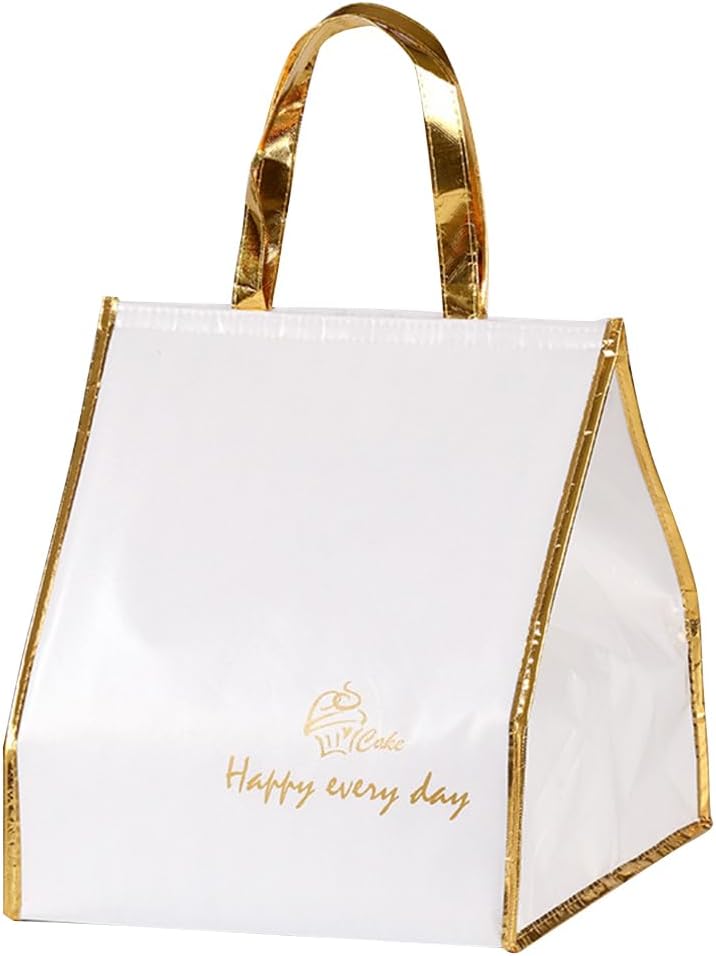 Hemoton Heat Insulated Cake Packing Bag Insulated Grocery Shopping Thermal Baking Food Bag Portable Food Carrying Pouch