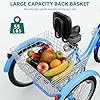 YITAHOME 24 & 26 Inch Adult Tricycle, 1 & 7 Speed 3 Wheel Bikes, Large Seat with Backrest Trike for Adults with Front & Rear Baskets, Cruiser Bike for Seniors Women Men Commute Picnic Outdoor #2