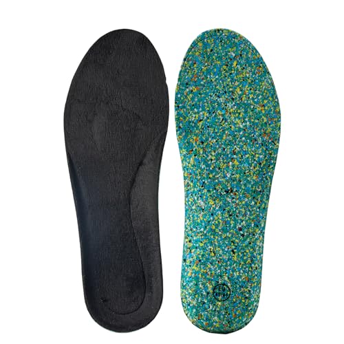 CCSOFTIME Winter Warm Fleece Insoles for Men & Women,Cold Weather Thermal Footbed Inner Soles– Soft, Lightweight & Cosy,Trim to Fit Thick Innersoles for Boots,Welly, Slippers,Black 8-9