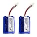 VINTRONS 86180-01, 84479-01, CS540 Battery for Plantronics CS540 Wireless Headset, (2 Pack)
