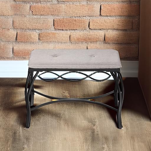 Banco con estantes para zapatos 2016., Metal, Gris Heather, rectangular 5