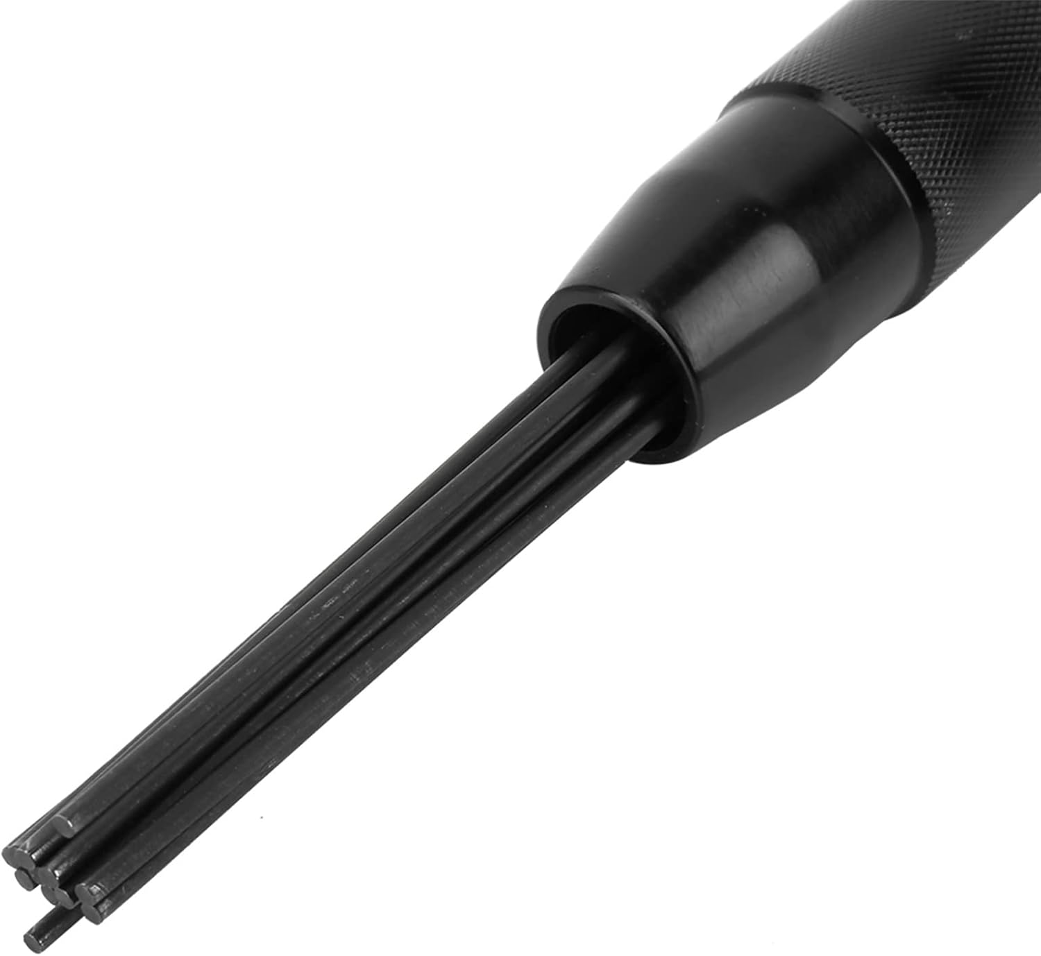 HURRISE Needle Slag Cleaner, 4400 RPM 90psi Air Needle Scaler 12 Needles Air Pneumatic Deburring Tool Paint Deburring Removing Cleaning Tool for Welders Workshop DIY