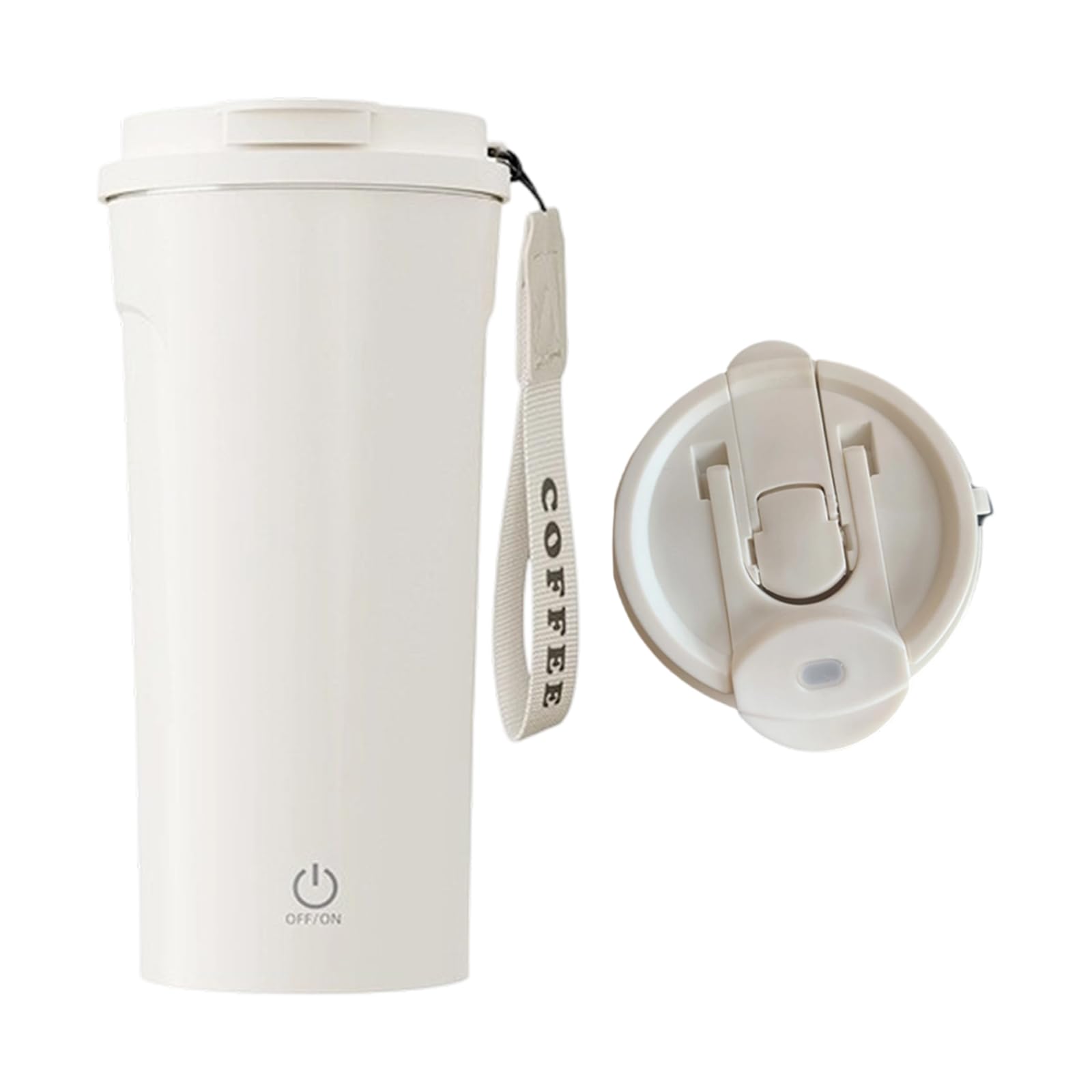 Nucelit Auto Stirring Cup with Removable Stirrer Nonrust Steel for Coffee Preparation Home Stir Cup