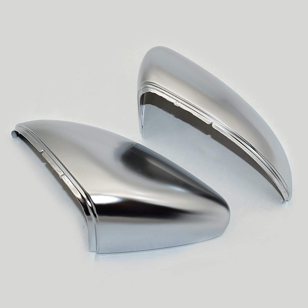 1 Pair Silver Exterior Rearview Mirror Housings Door Mirror Covering Caps Compatible with VW Go-lf 7 2012-2019